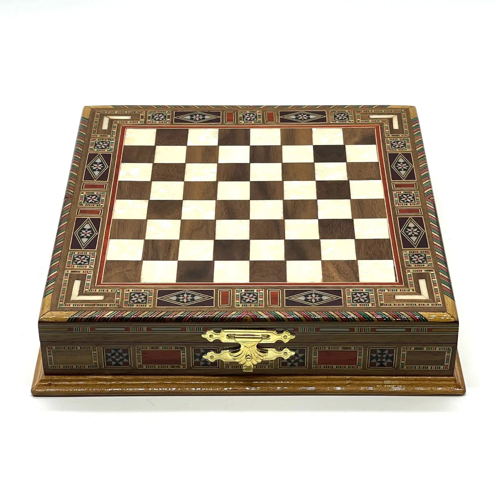9" 11" Mini Luxury Handmade Wooden Chess Board with Metal Chess Pieces Set