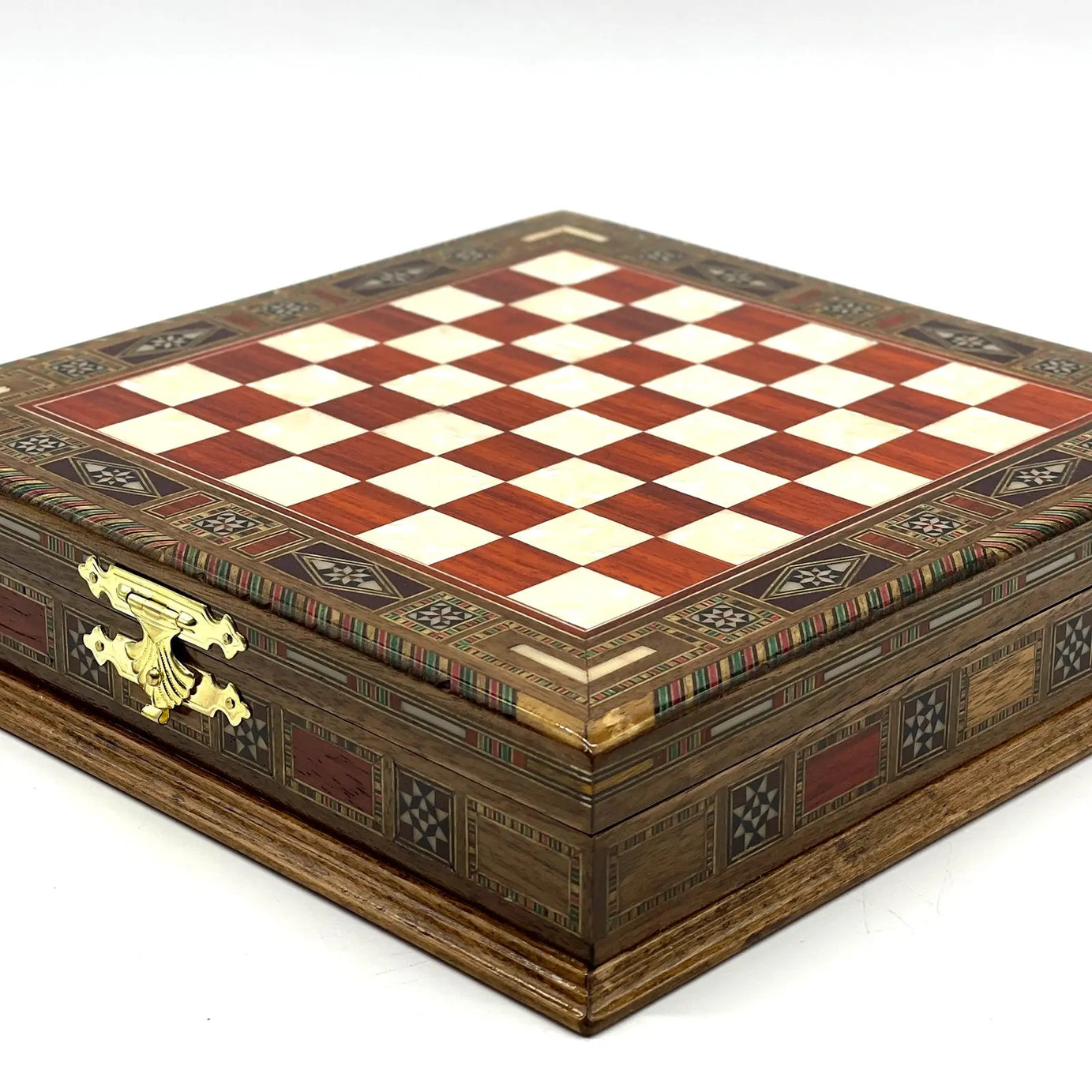 9" 11" Mini Rosewood Handmade Wooden Chess Set with Metal Chess Pieces