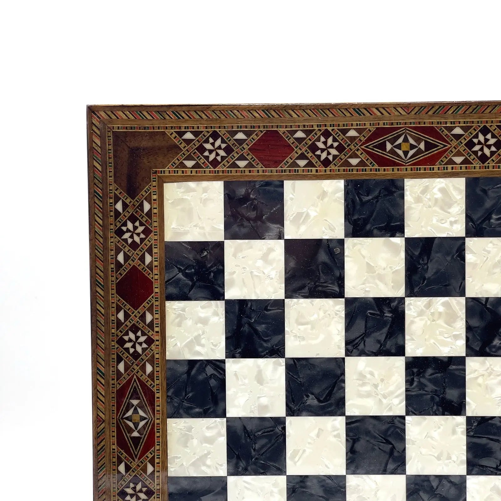 12" Handmade Patterned Luxury Wooden Custom Black Chess Board