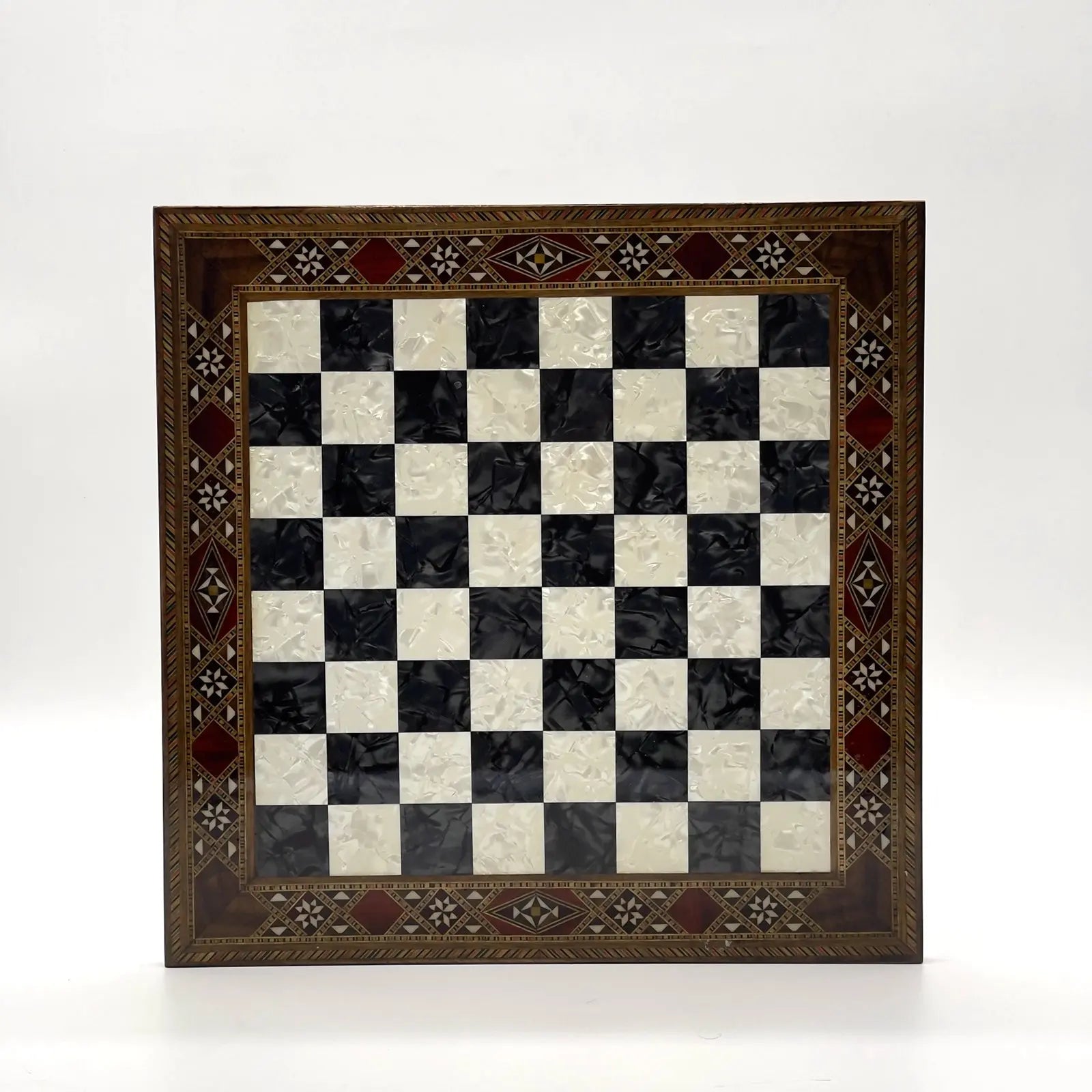 12" Handmade Patterned Luxury Wooden Custom Black Chess Board