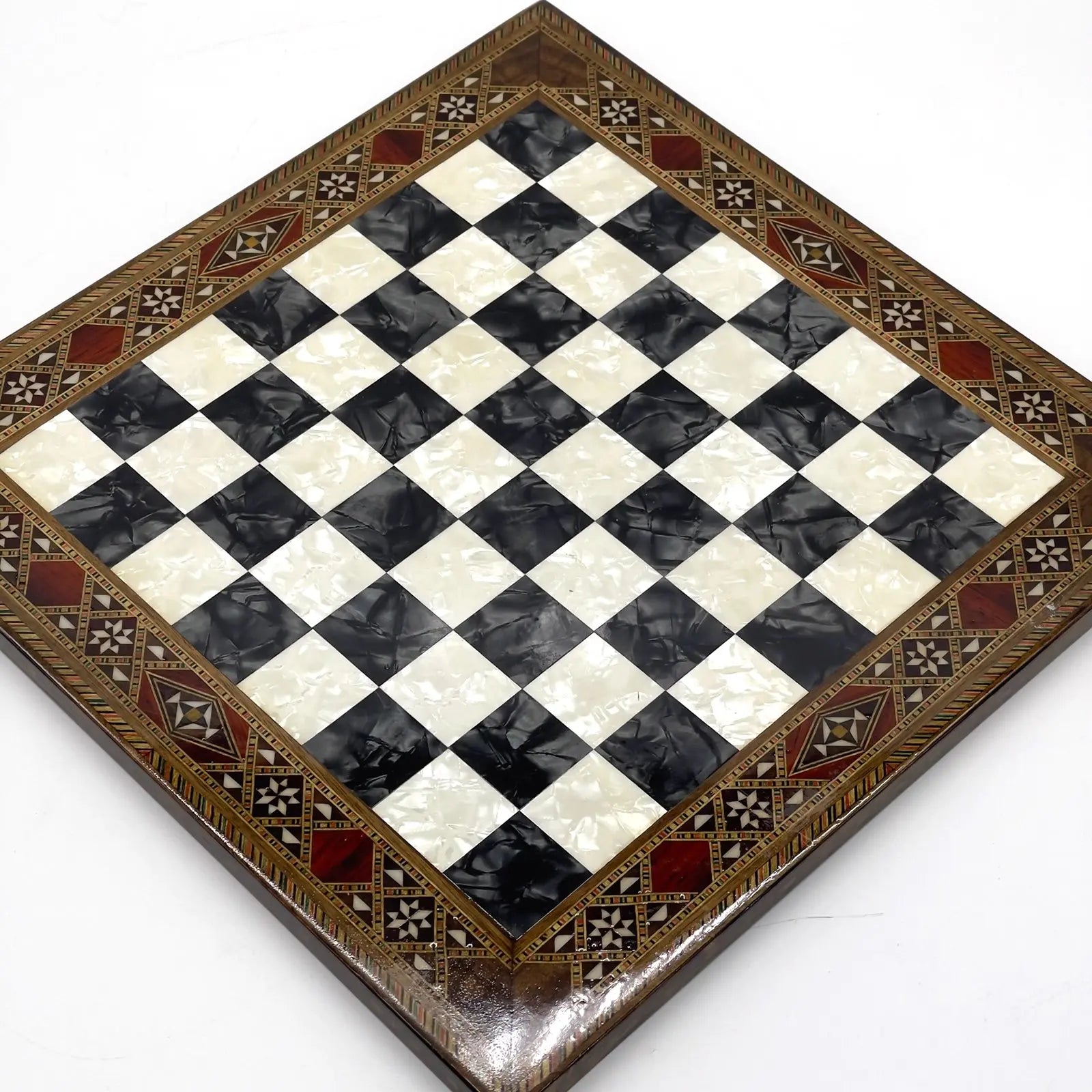 12" Handmade Patterned Luxury Wooden Custom Black Chess Board