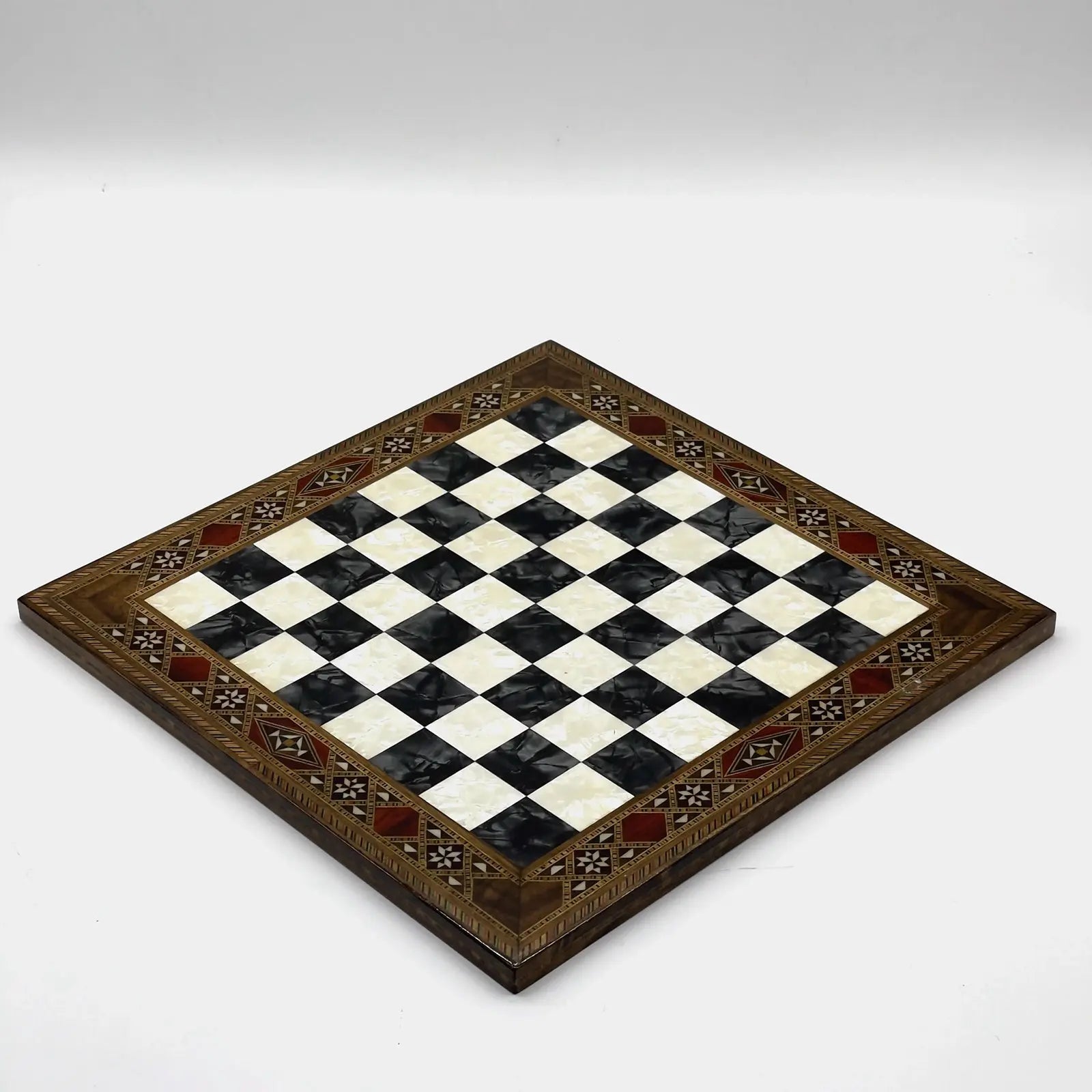 12" Handmade Patterned Luxury Wooden Custom Black Chess Board