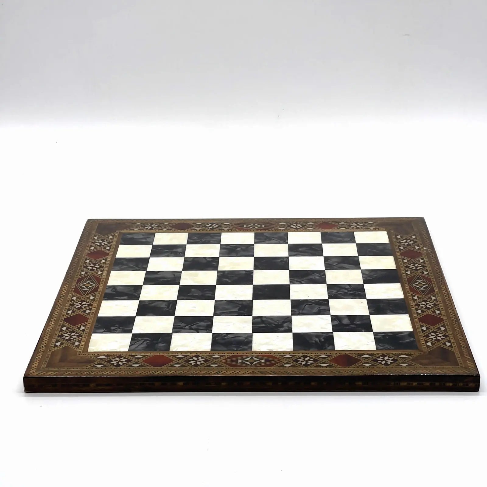 12" Handmade Patterned Luxury Wooden Custom Black Chess Board