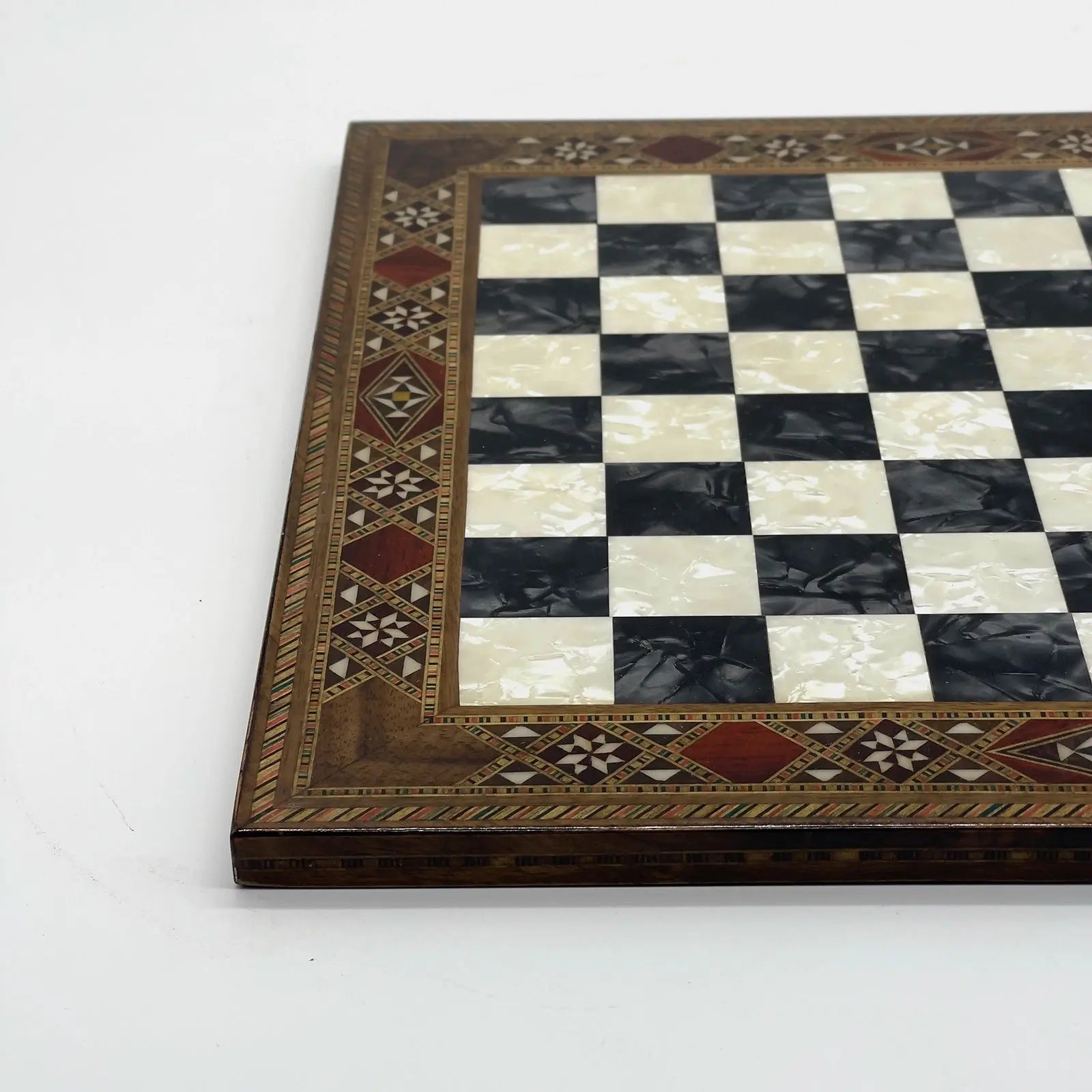 12" Handmade Patterned Luxury Wooden Custom Black Chess Board