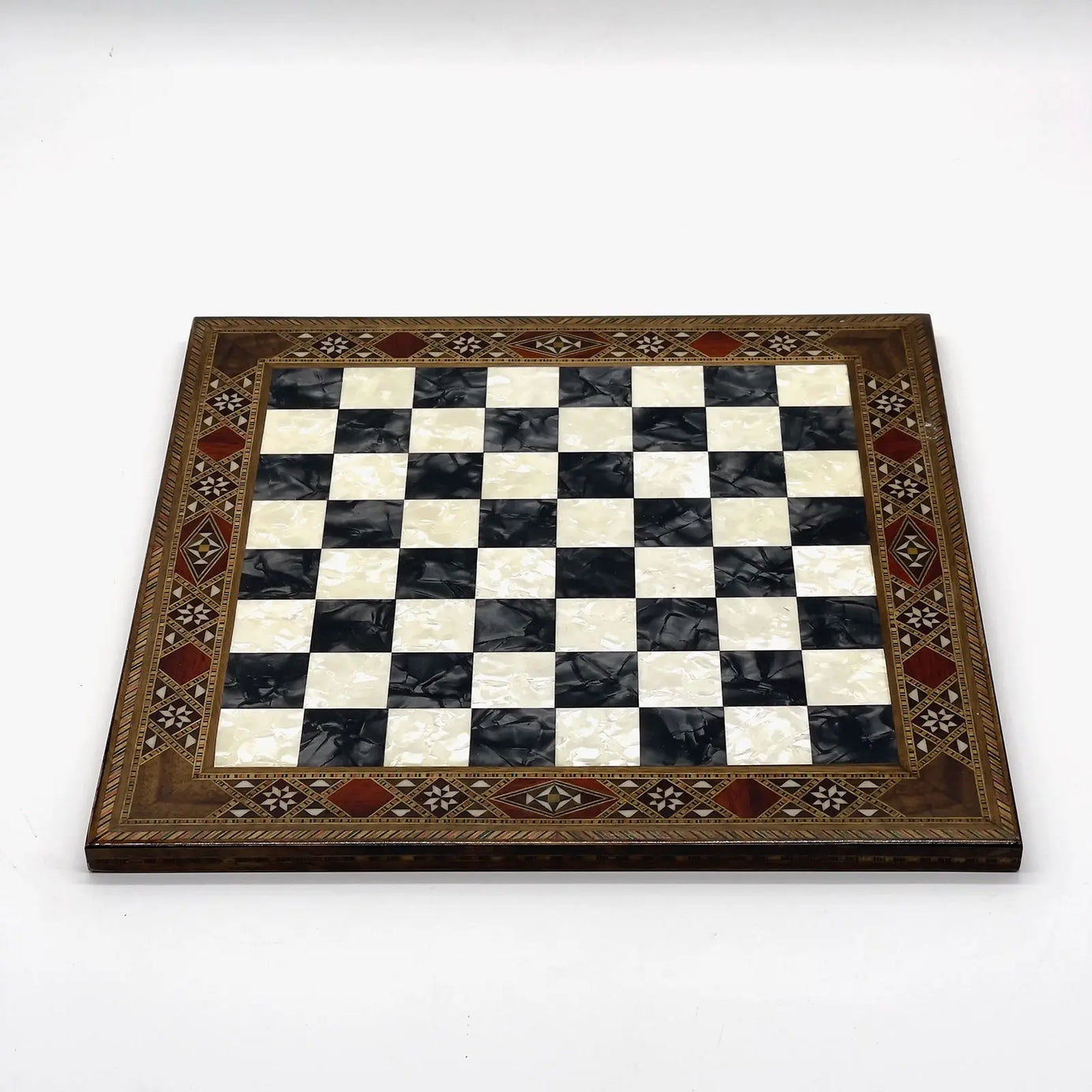 12" Handmade Patterned Luxury Wooden Custom Black Chess Board