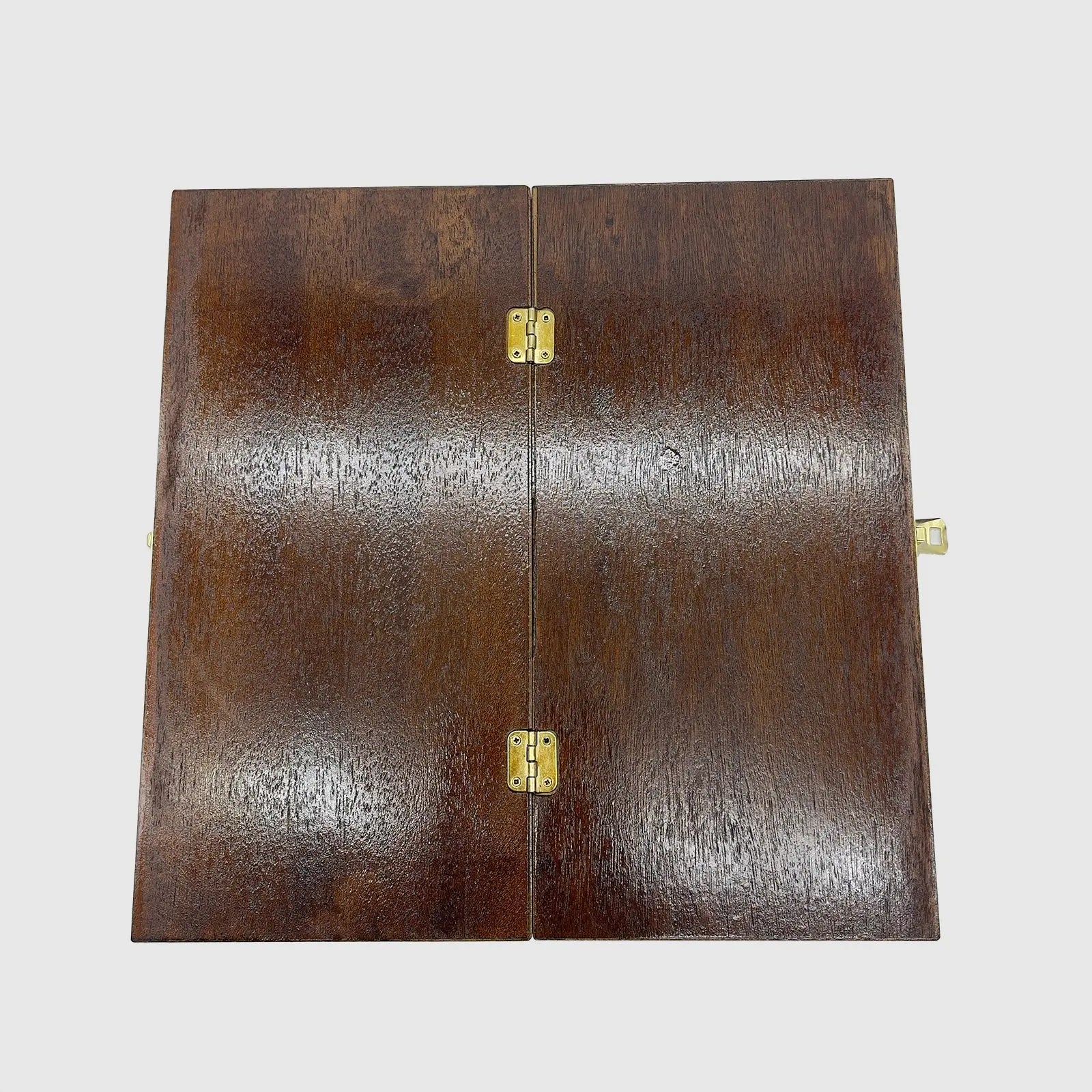 12" Medium Handmade Pattern Luxury Wooden Folding Blue Chess Board