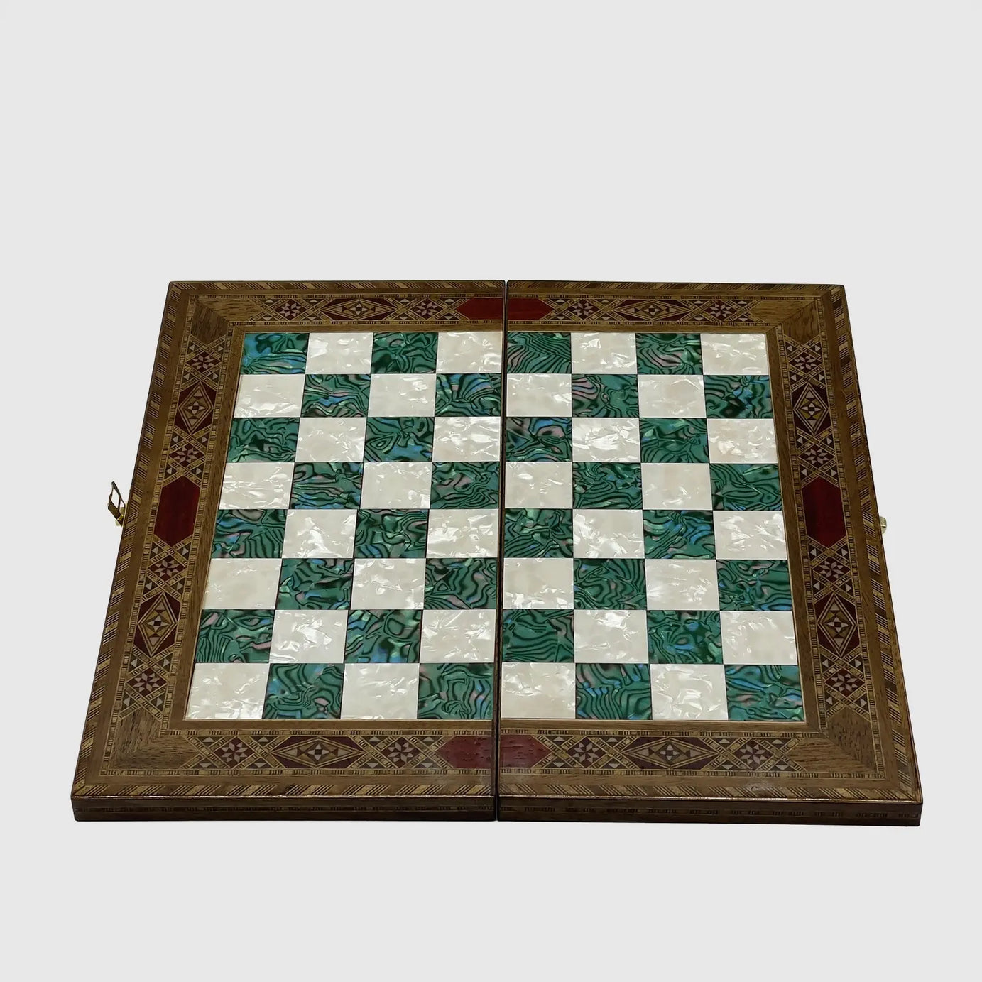 12" Medium Handmade Pattern Luxury Wooden Folding Chess Board