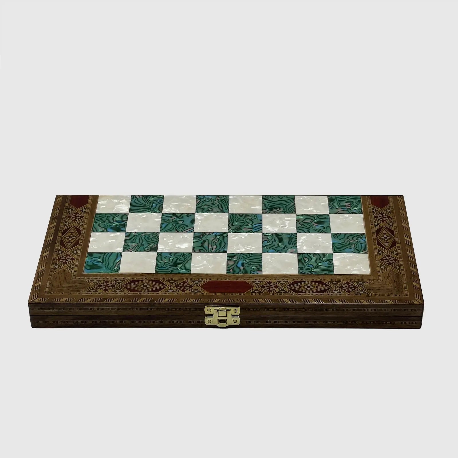 12" Medium Handmade Pattern Luxury Wooden Folding Chess Board