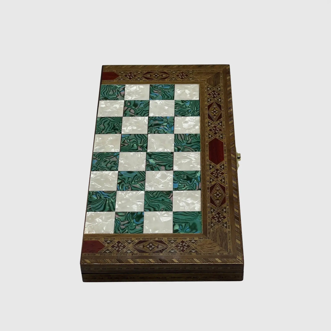 12" Medium Handmade Pattern Luxury Wooden Folding Chess Board