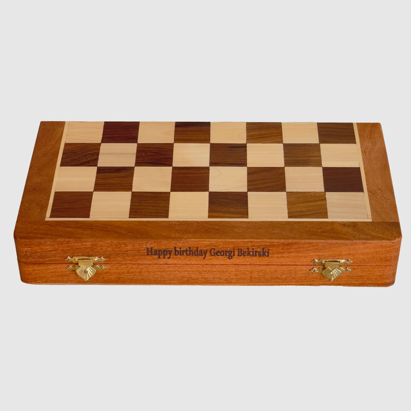 12" Inches Solid Wood Magnetic Travel Chess Set, Ideal Gift for Her and Him