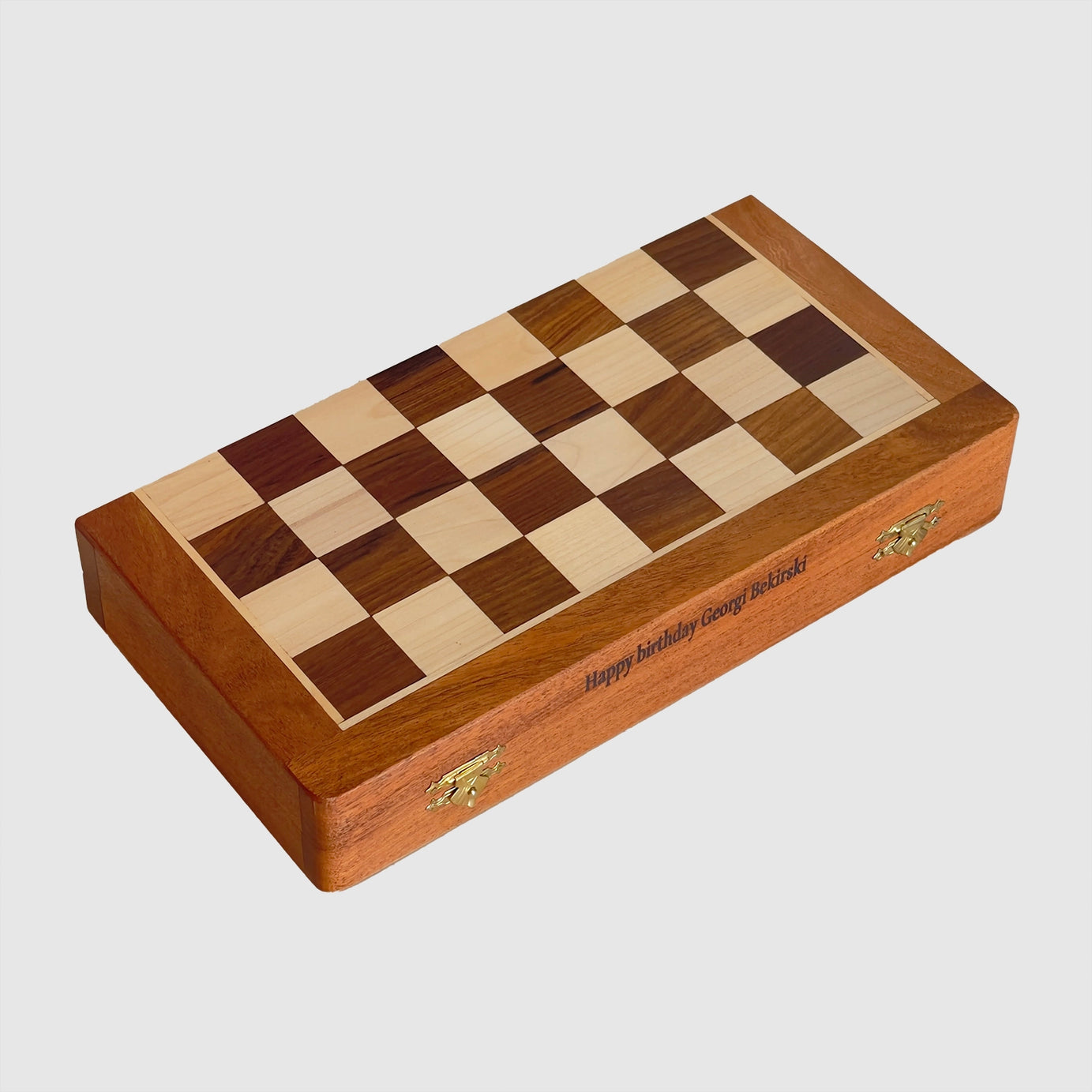 12" Inches Solid Wood Magnetic Travel Chess Set, Ideal Gift for Her and Him