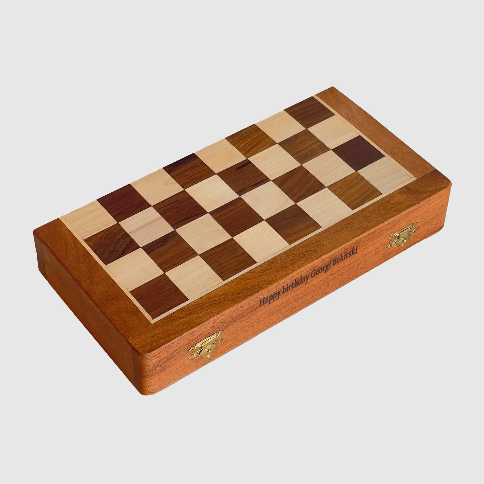 12" Inches Solid Wood Magnetic Travel Chess Set, Ideal Gift for Her and Him