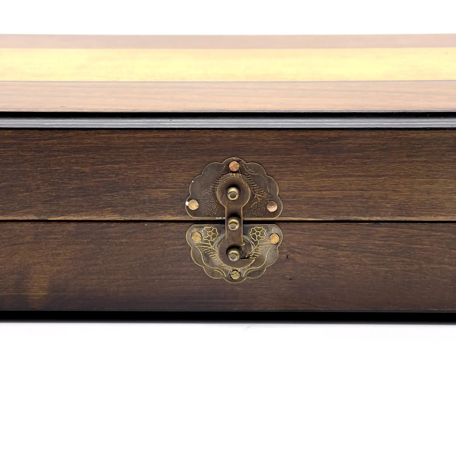 19.3" Massive Handmade Brown Wooden Backgammon Set