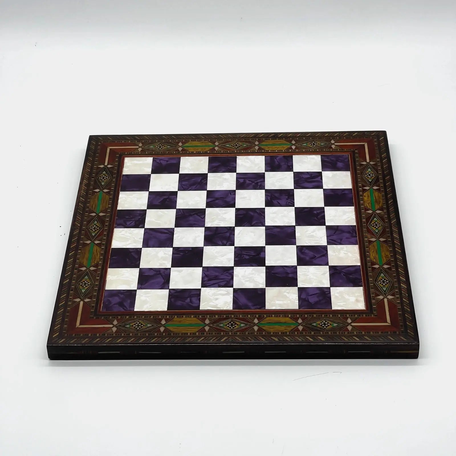 12" Handmade Luxury Purple Wooden Chess Board