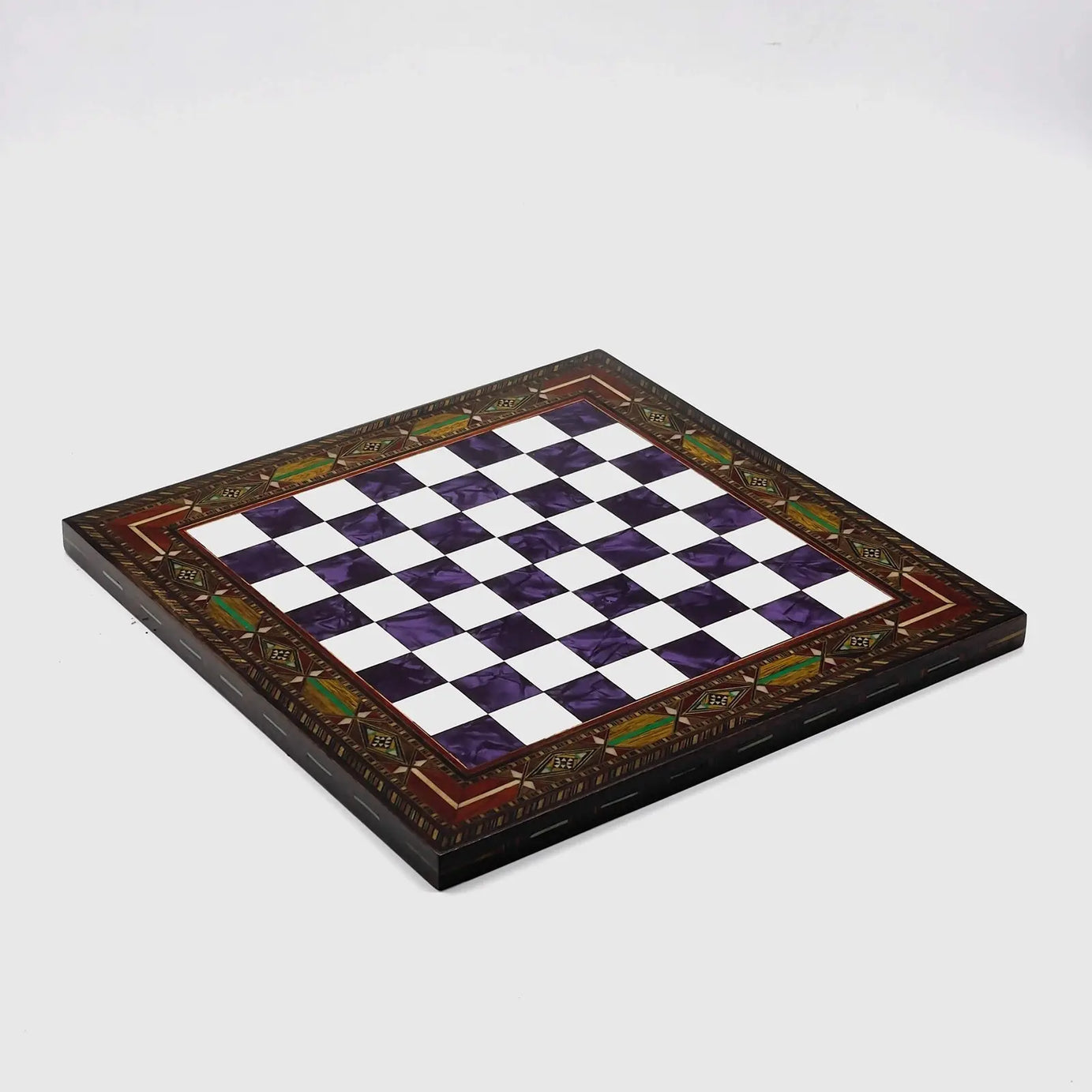12" Handmade Luxury Purple Wooden Chess Board