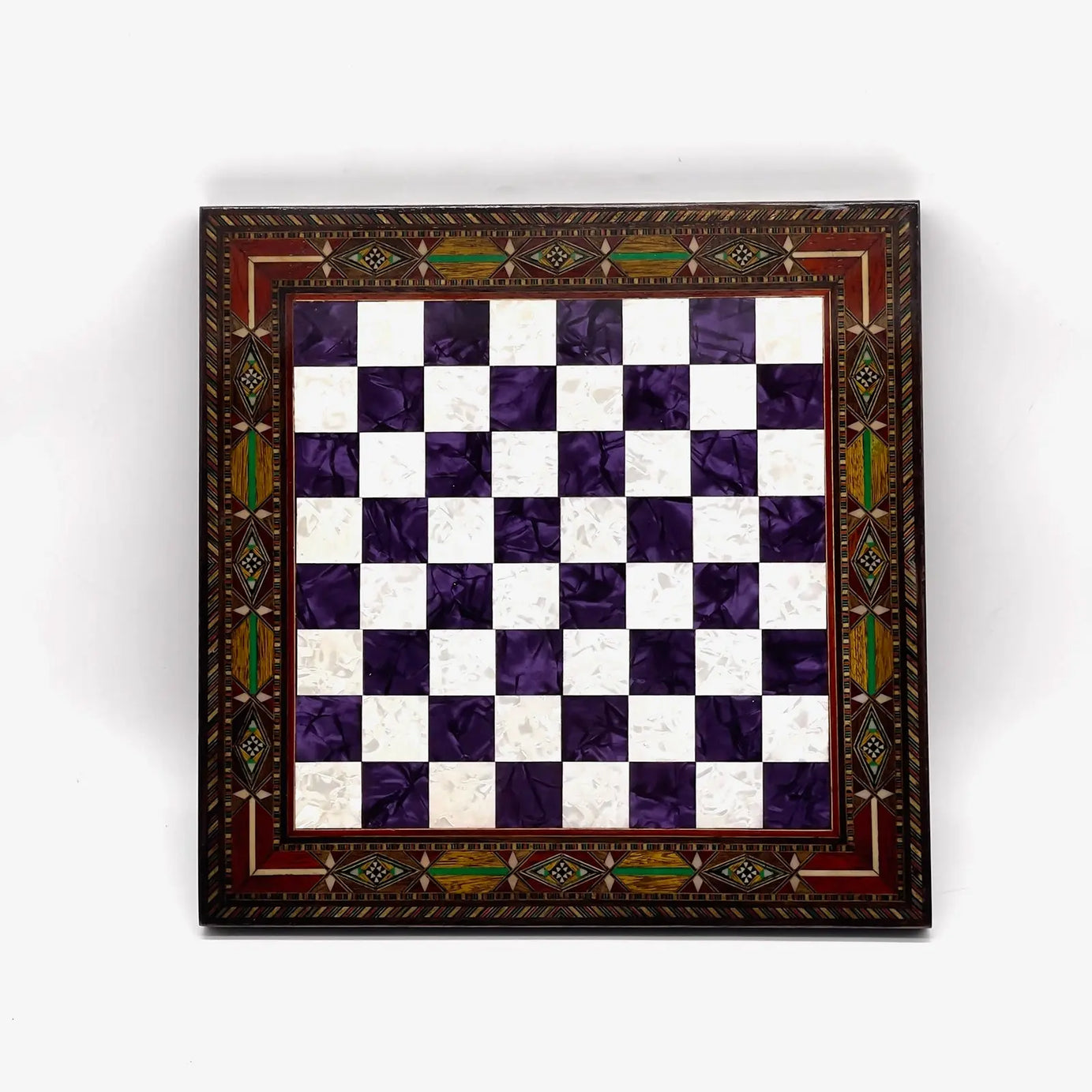 12" Handmade Luxury Purple Wooden Chess Board