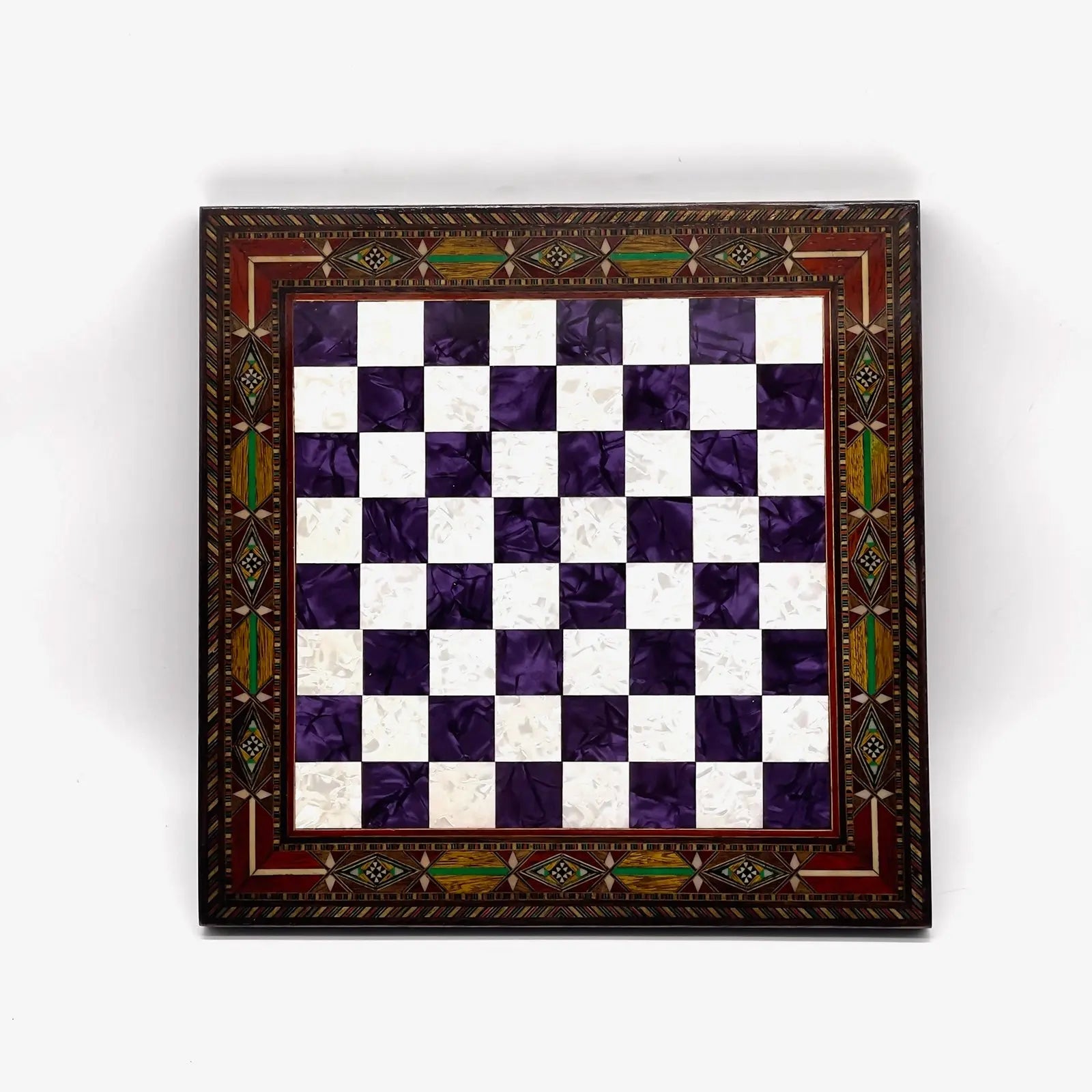 12" Handmade Luxury Purple Wooden Chess Board