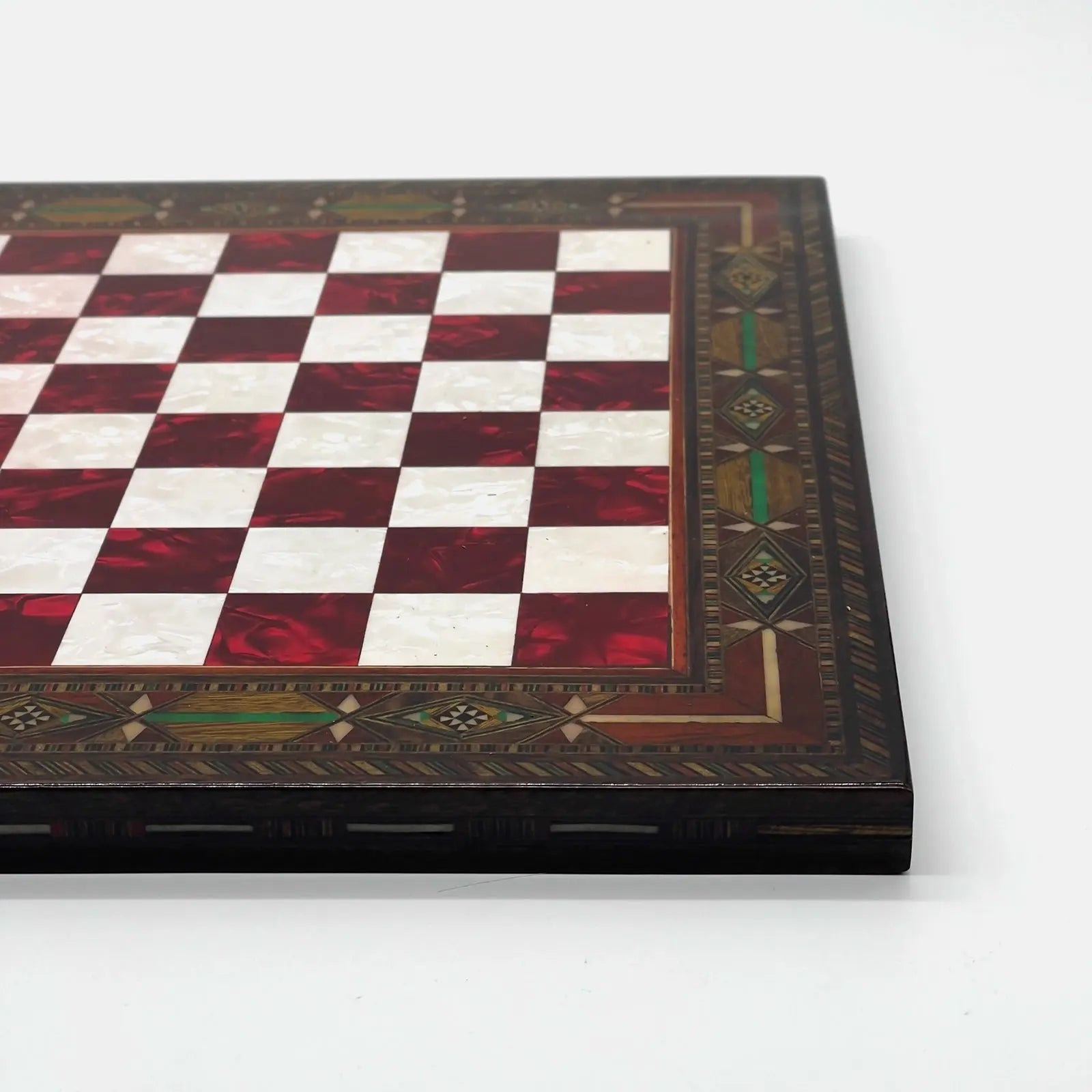 12" Handmade Luxury Wooden Red Chess Board