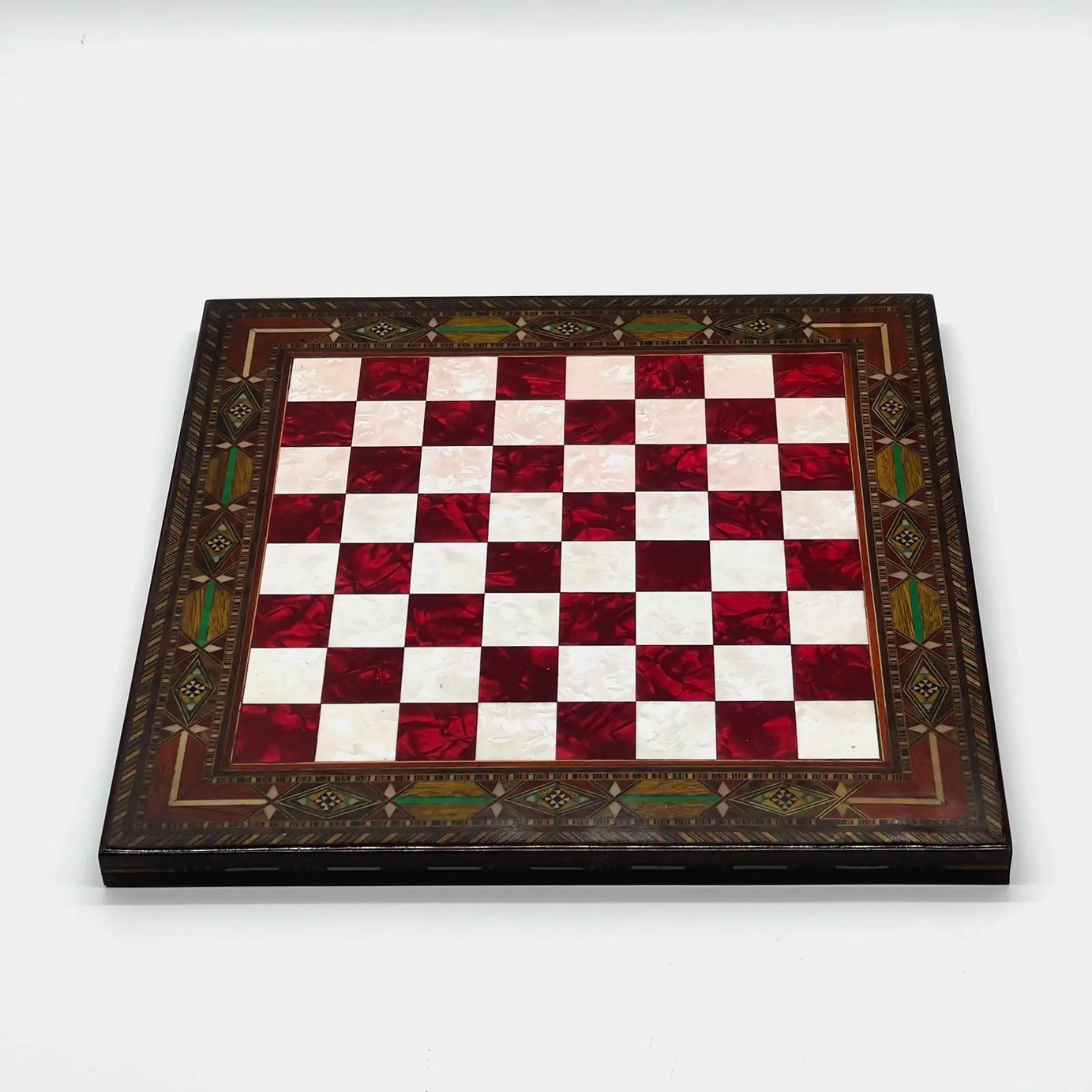 12" Handmade Luxury Wooden Red Chess Board