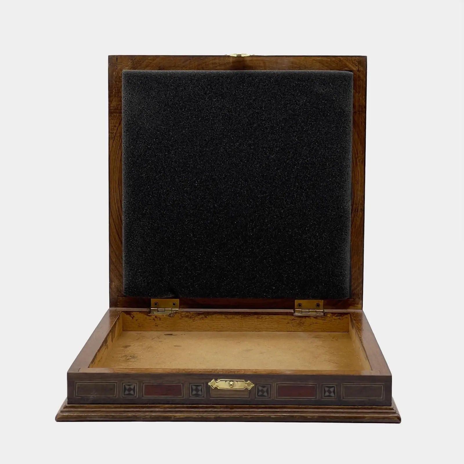 11" Rosewood Handmade Patterned Storage Luxury Wooden Chess Board