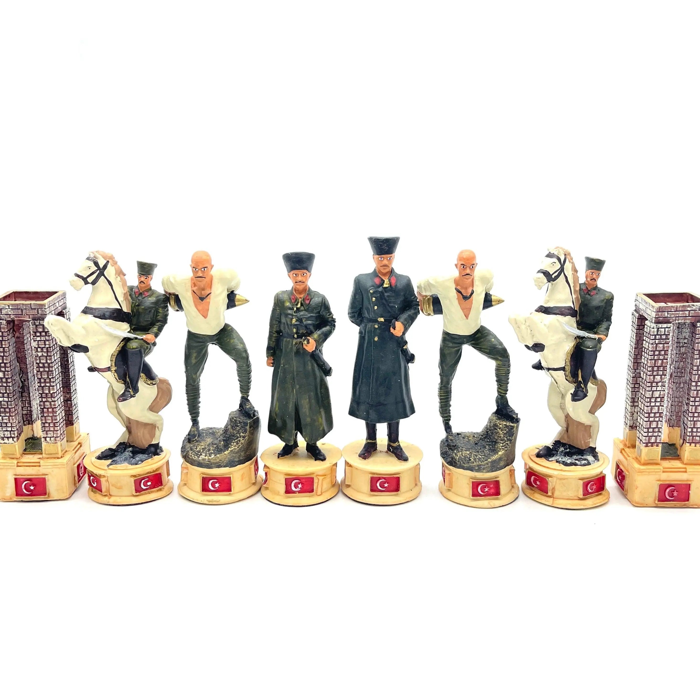 Hand painted Polyester Special Gallipoli Campaign Chess Pieces Set - AsyaWoodArt