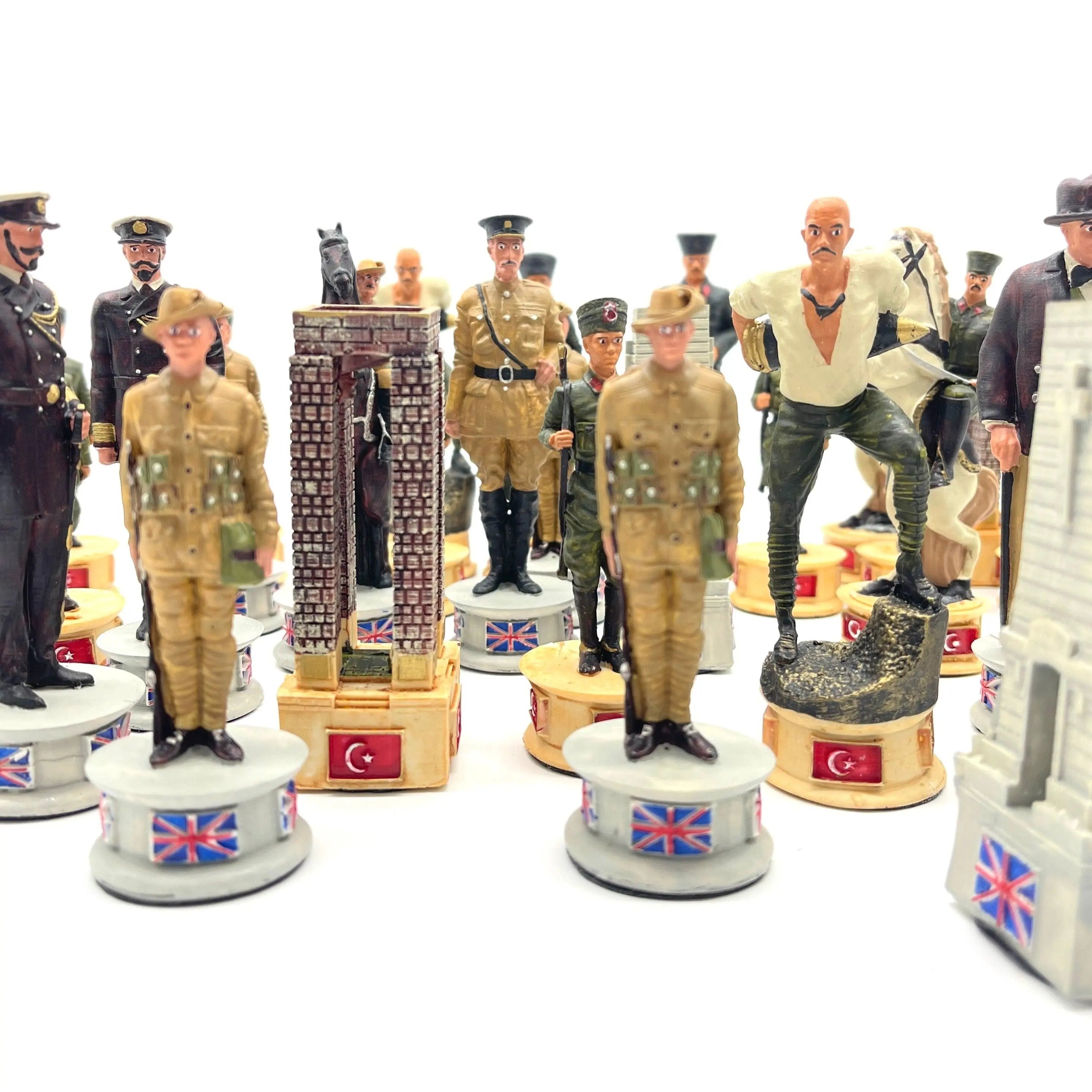 Hand painted Polyester Special Gallipoli Campaign Chess Pieces Set - AsyaWoodArt