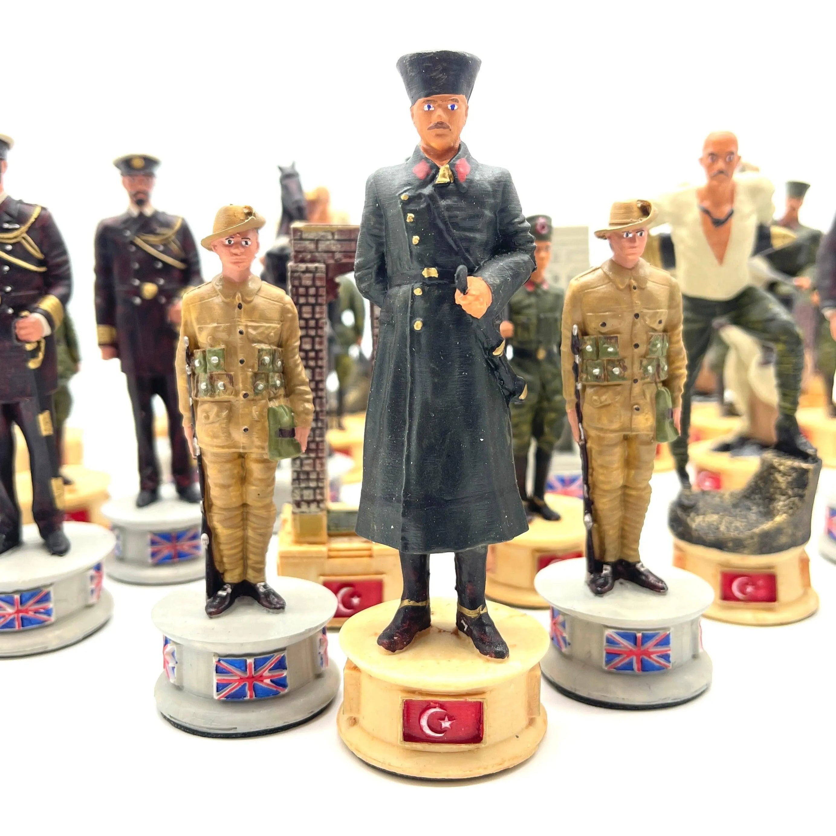 Hand painted Polyester Special Gallipoli Campaign Chess Pieces Set - AsyaWoodArt