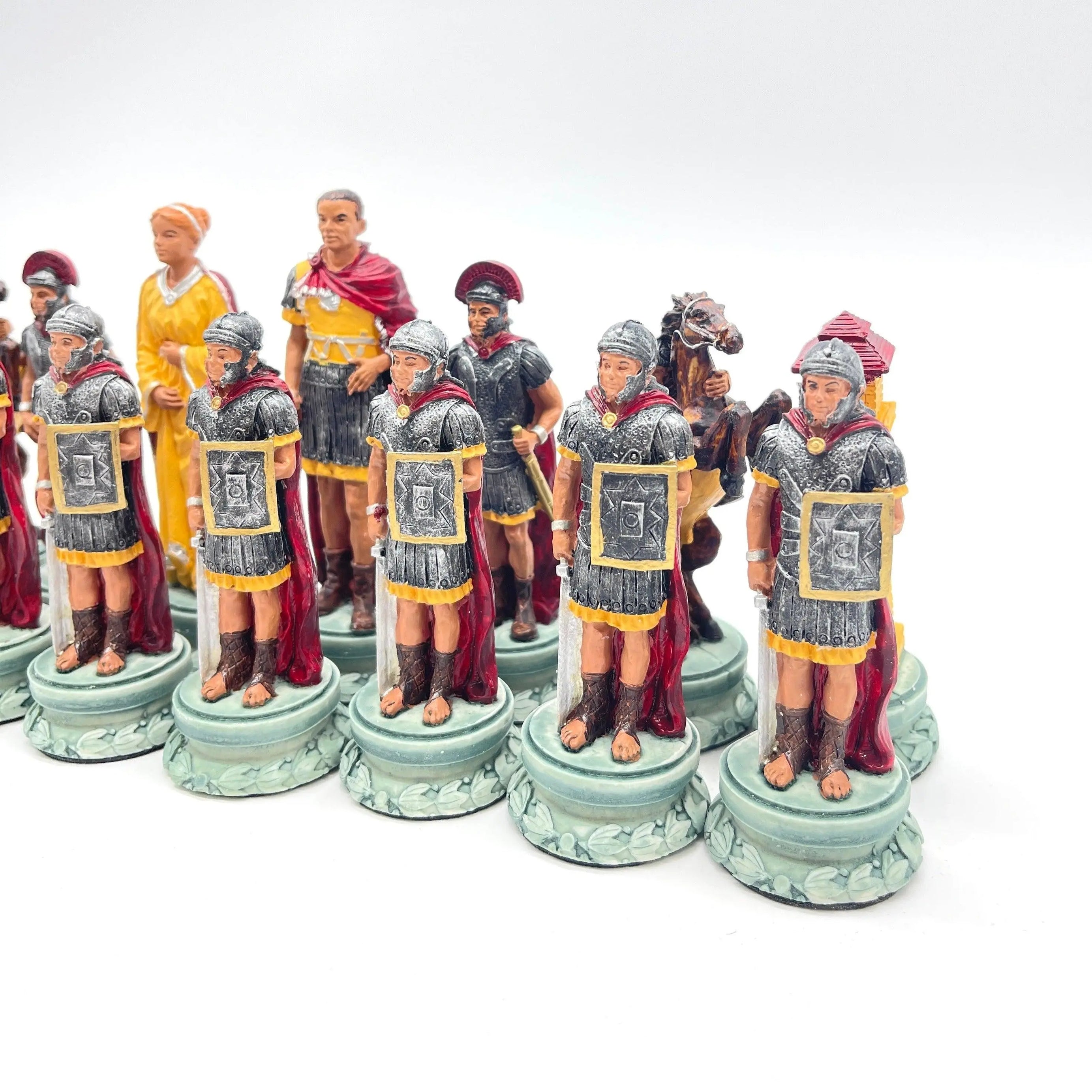 Hand painted Polyester Egyptian Chess Pieces Set - AsyaWoodArt