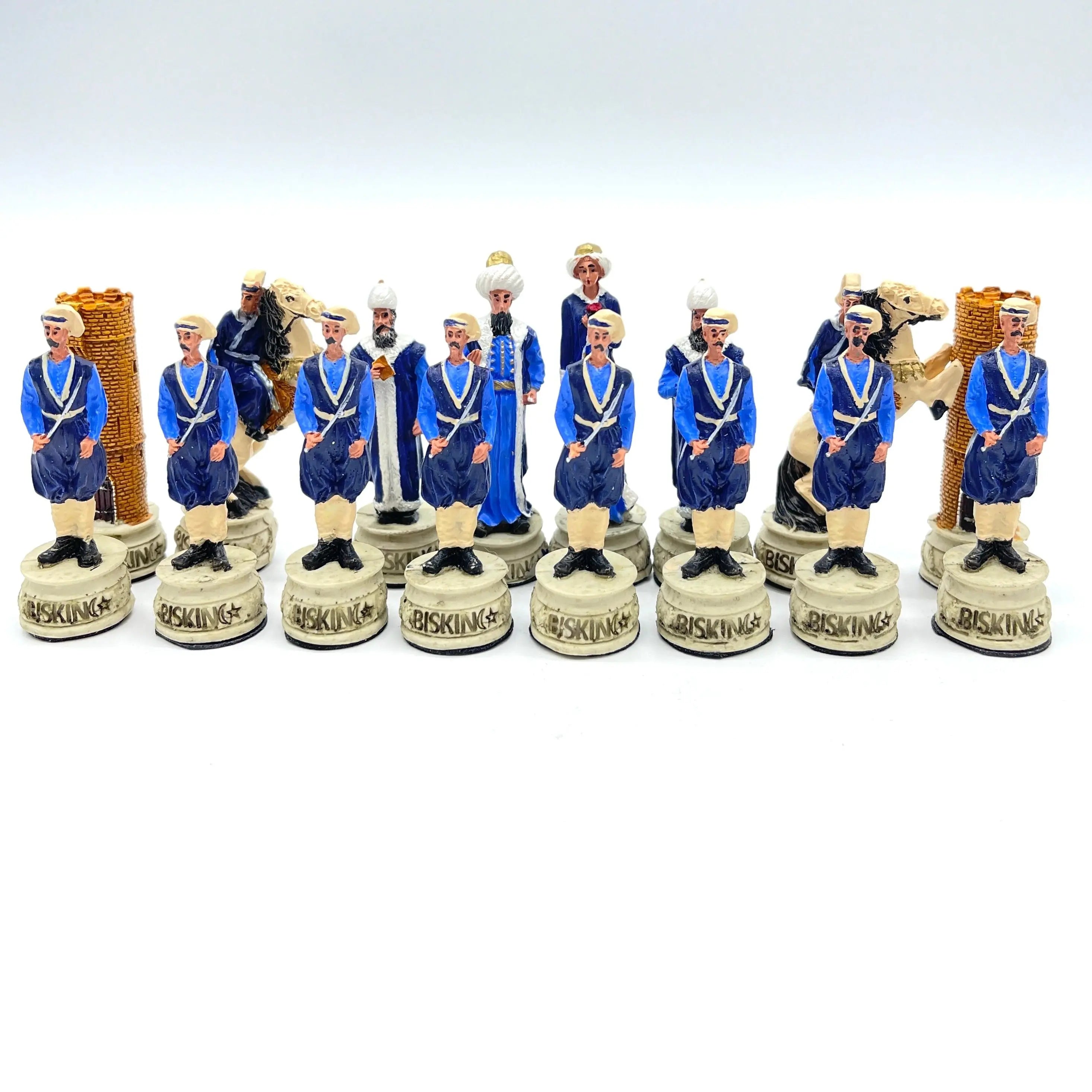 Handmade Crusaders & Ottomans Polyester Chess Pieces Set