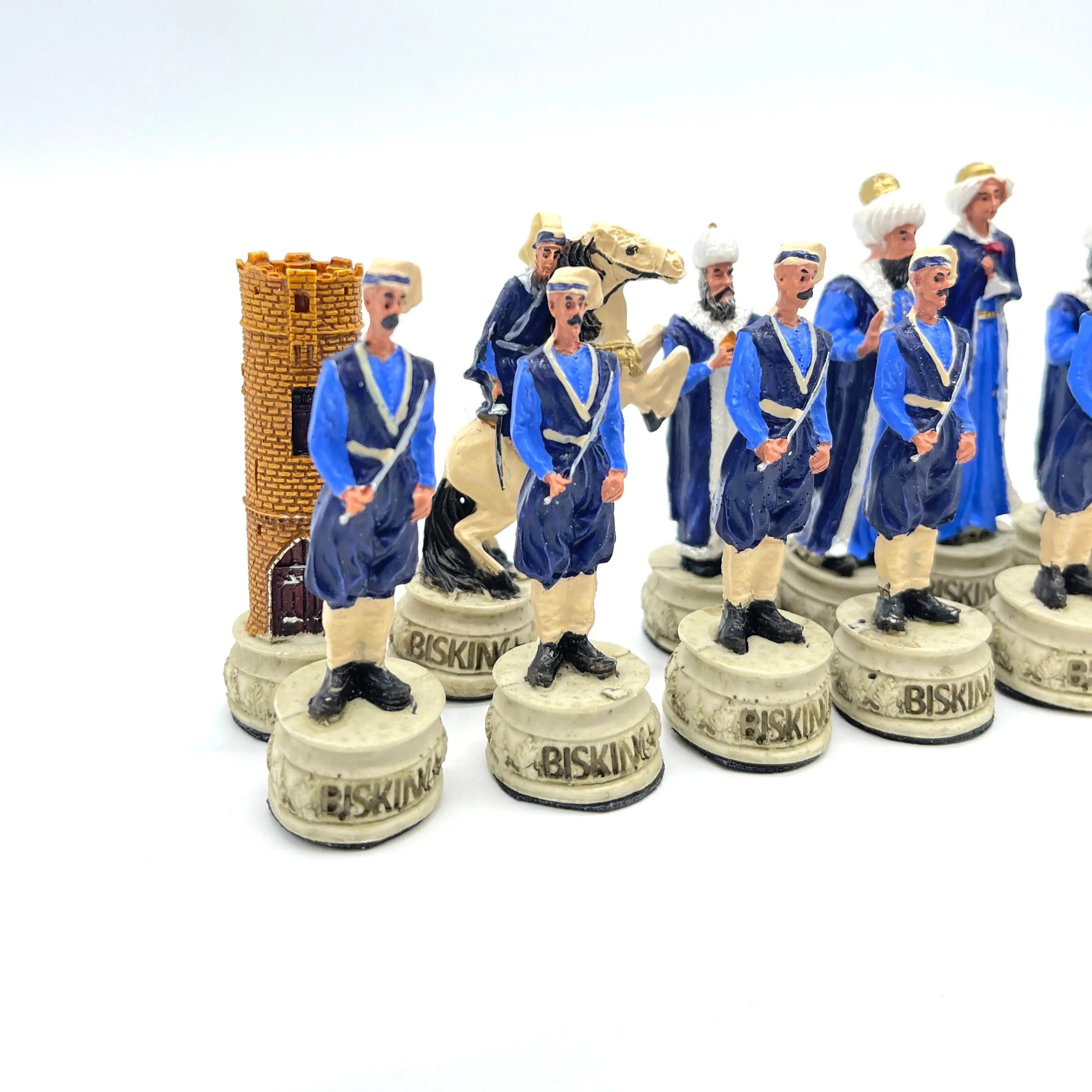 Handmade Crusaders & Ottomans Polyester Chess Pieces Set