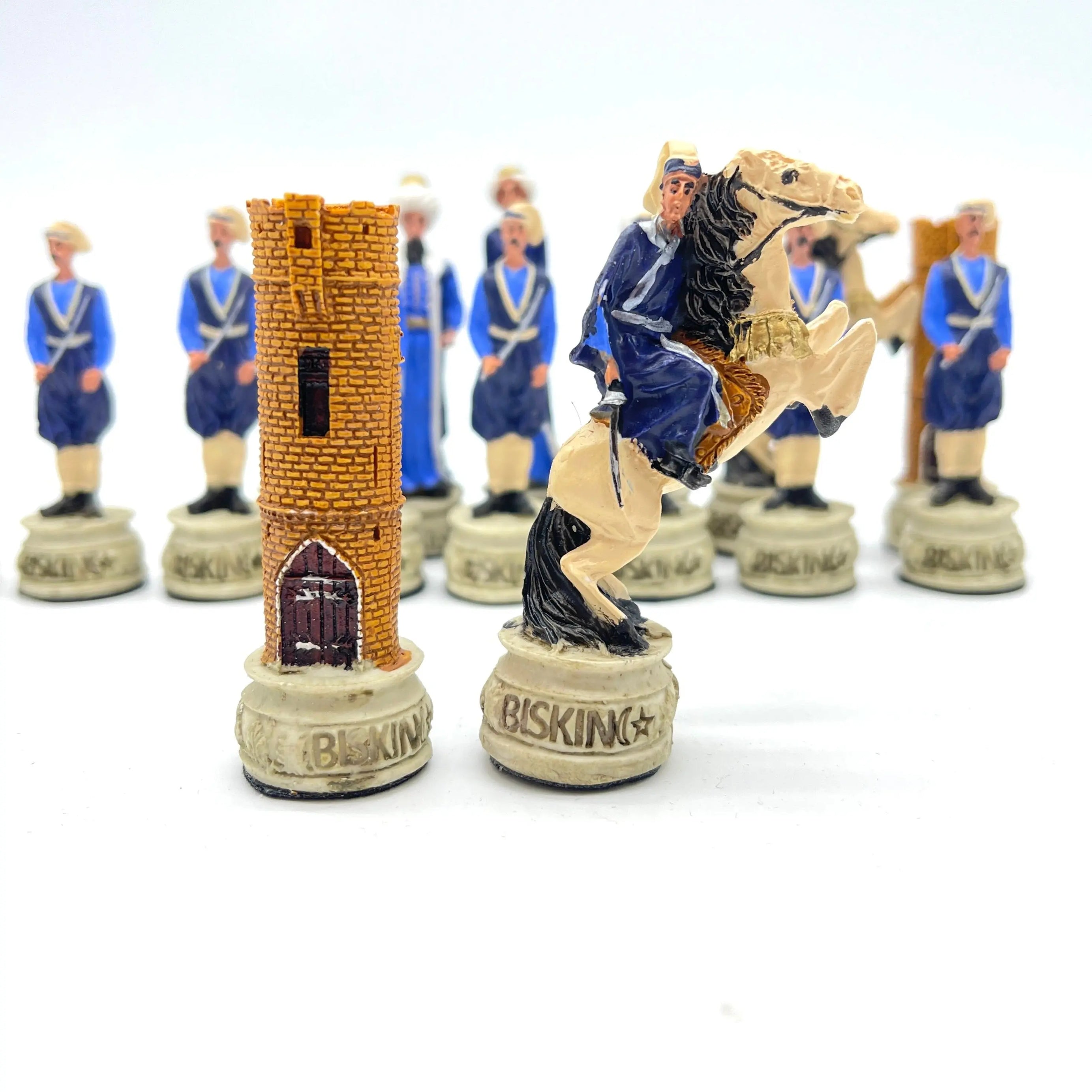 Handmade Crusaders & Ottomans Polyester Chess Pieces Set