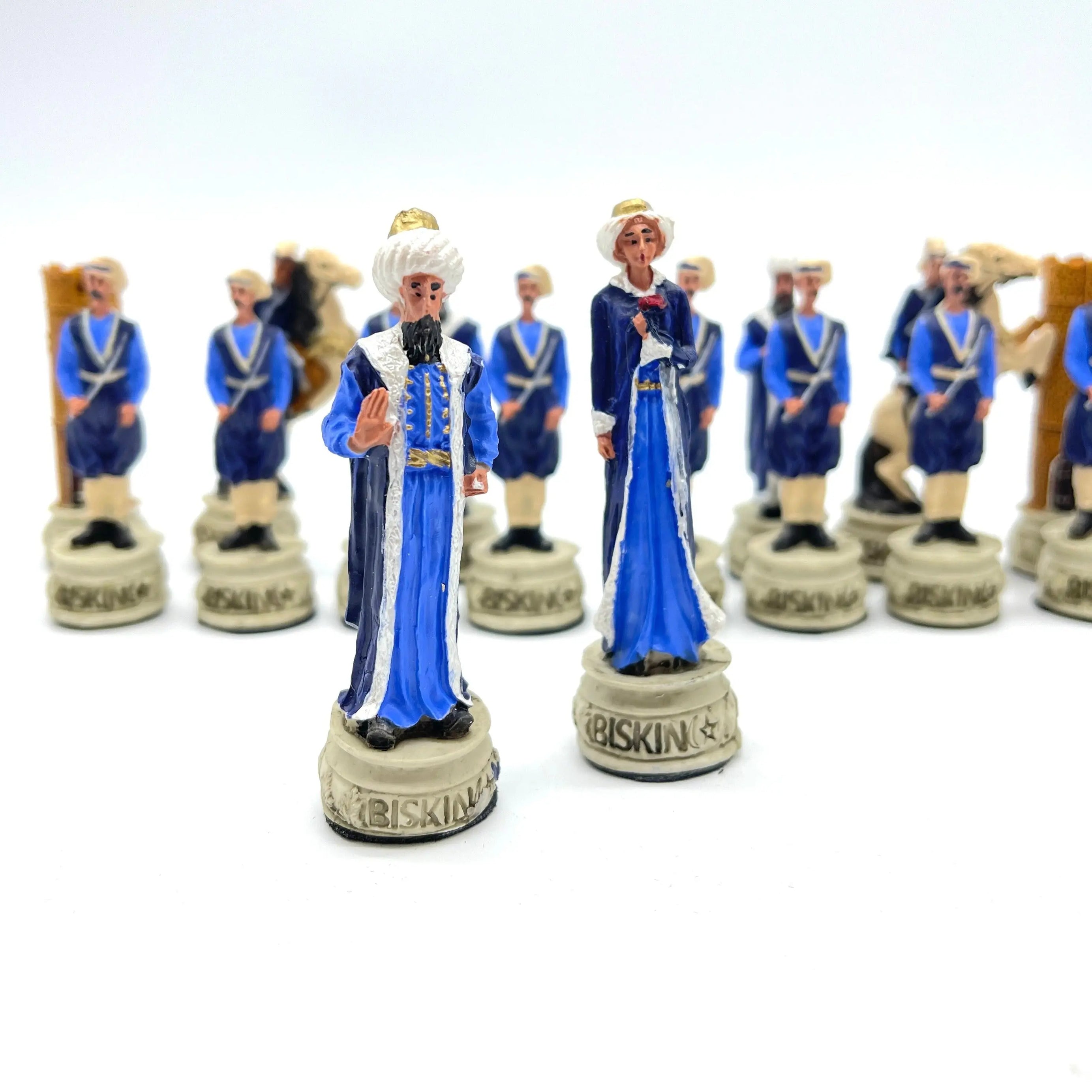 Handmade Crusaders & Ottomans Polyester Chess Pieces Set