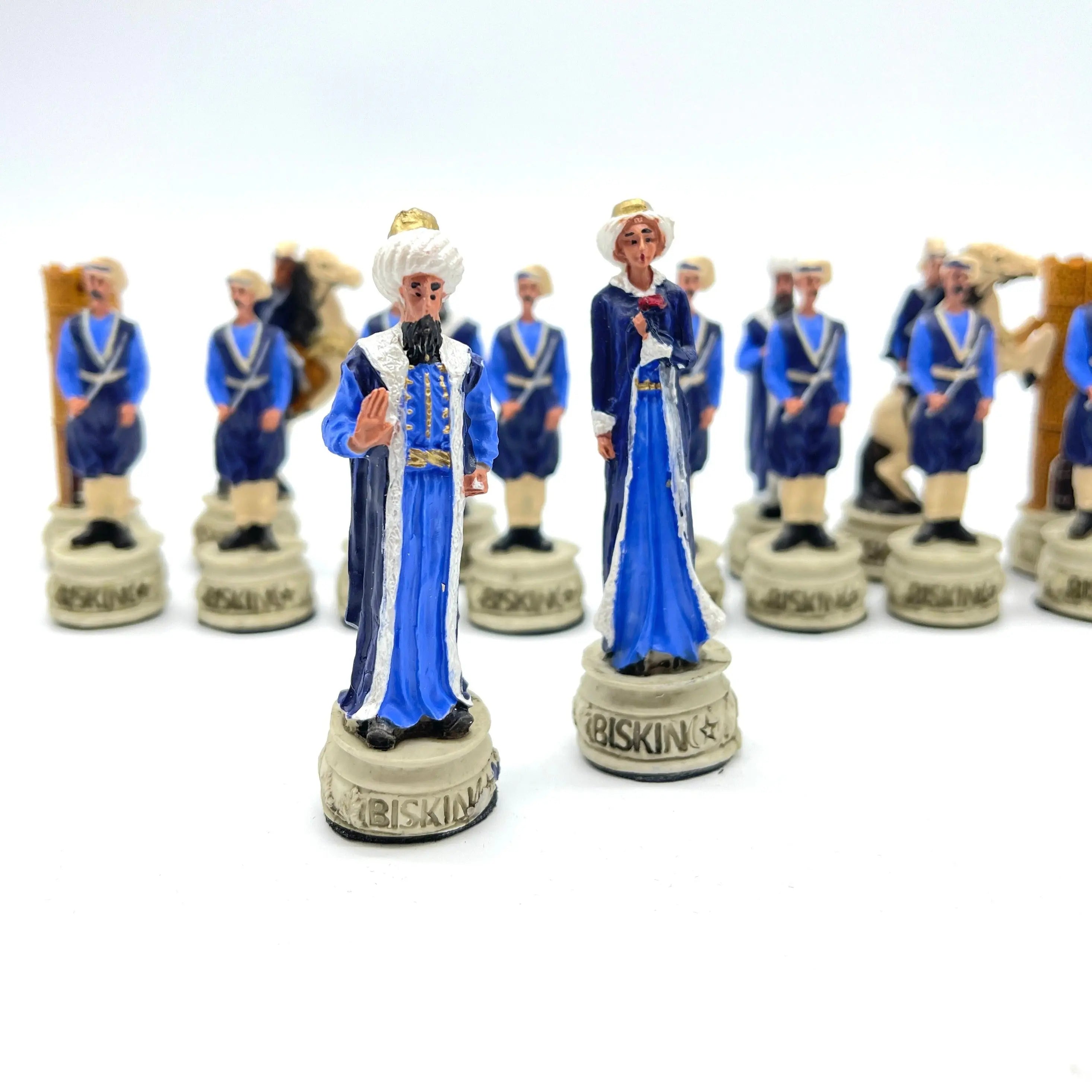 Handmade Crusaders & Ottomans Polyester Chess Pieces Set