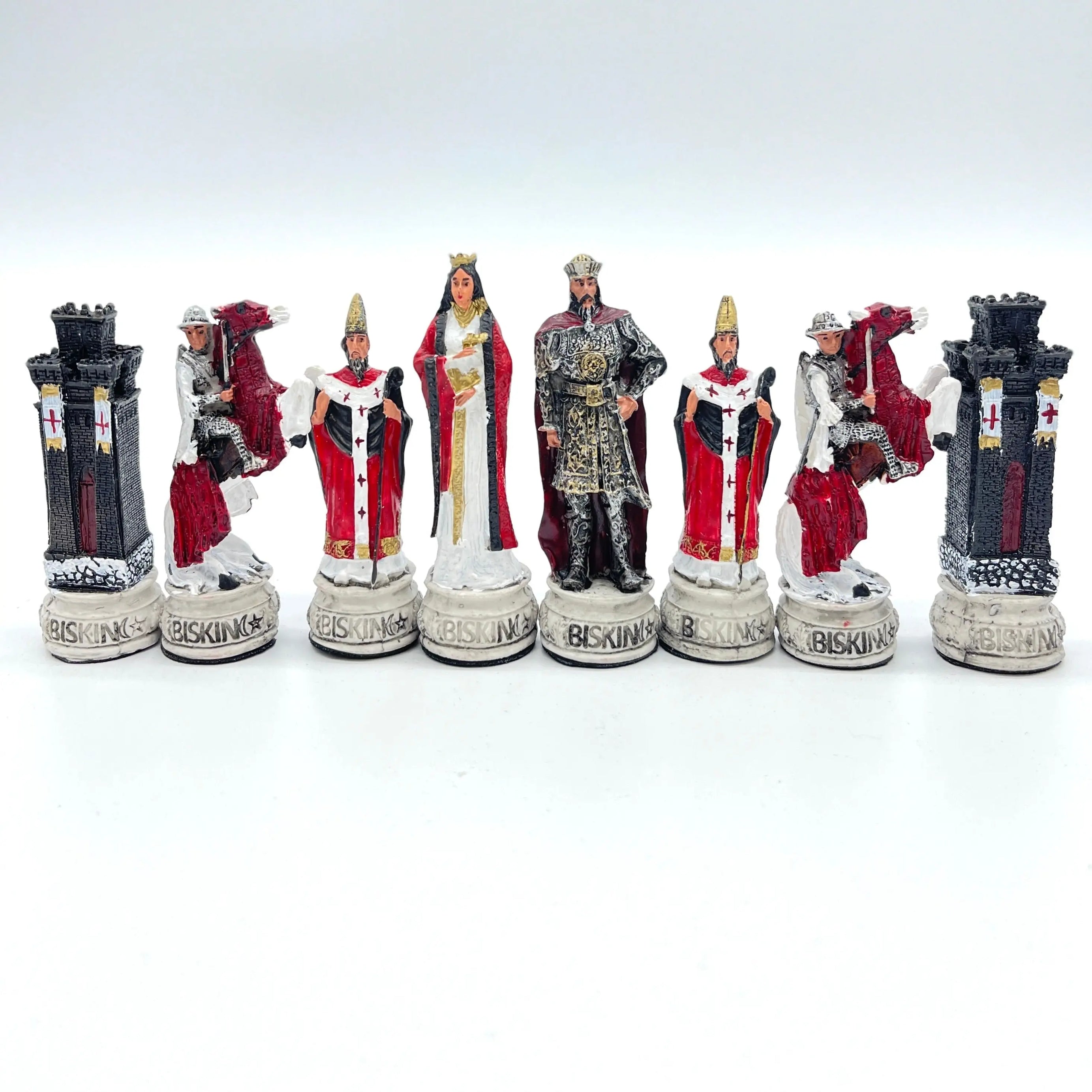 Handmade Crusaders & Ottomans Polyester Chess Pieces Set