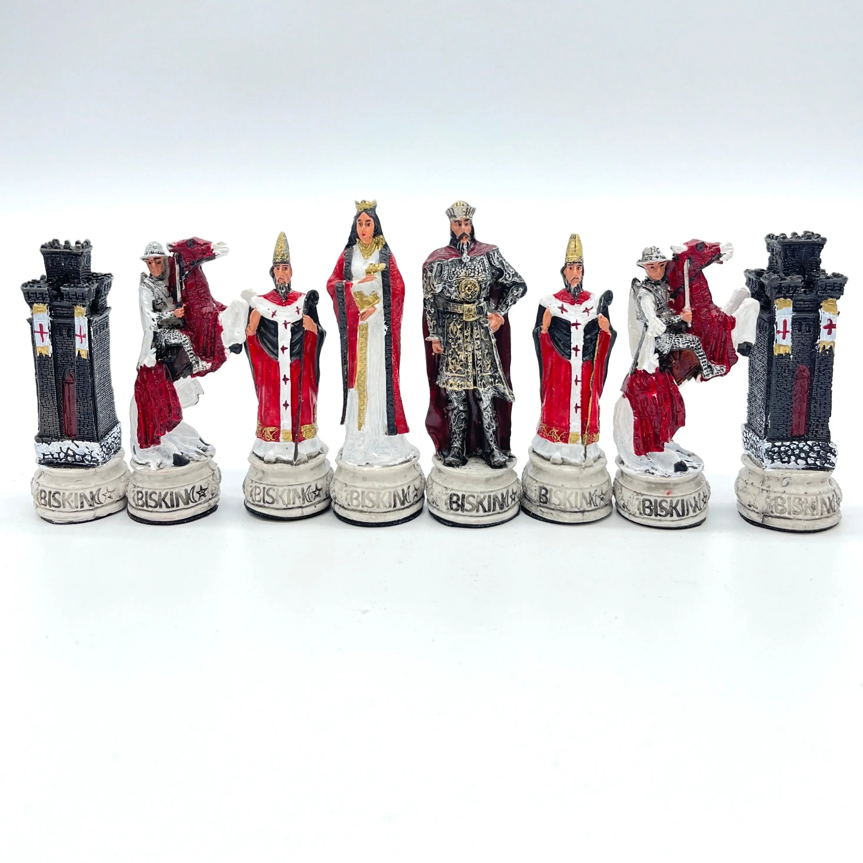 Handmade Crusaders & Ottomans Polyester Chess Pieces Set