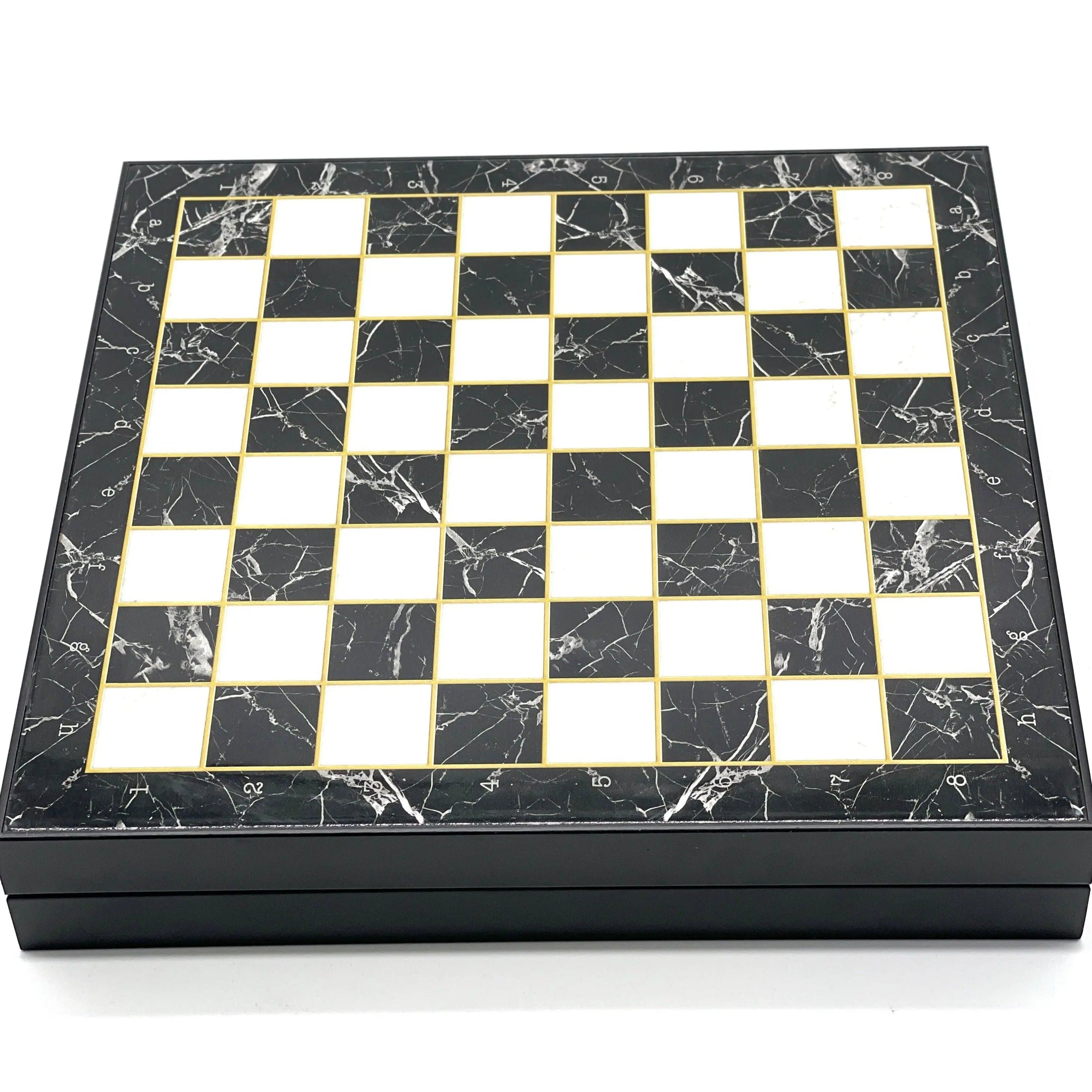 Zombie Series Polyester Chess Pieces Set With Marble Patterned Folding Chess Set - AsyaWoodArt