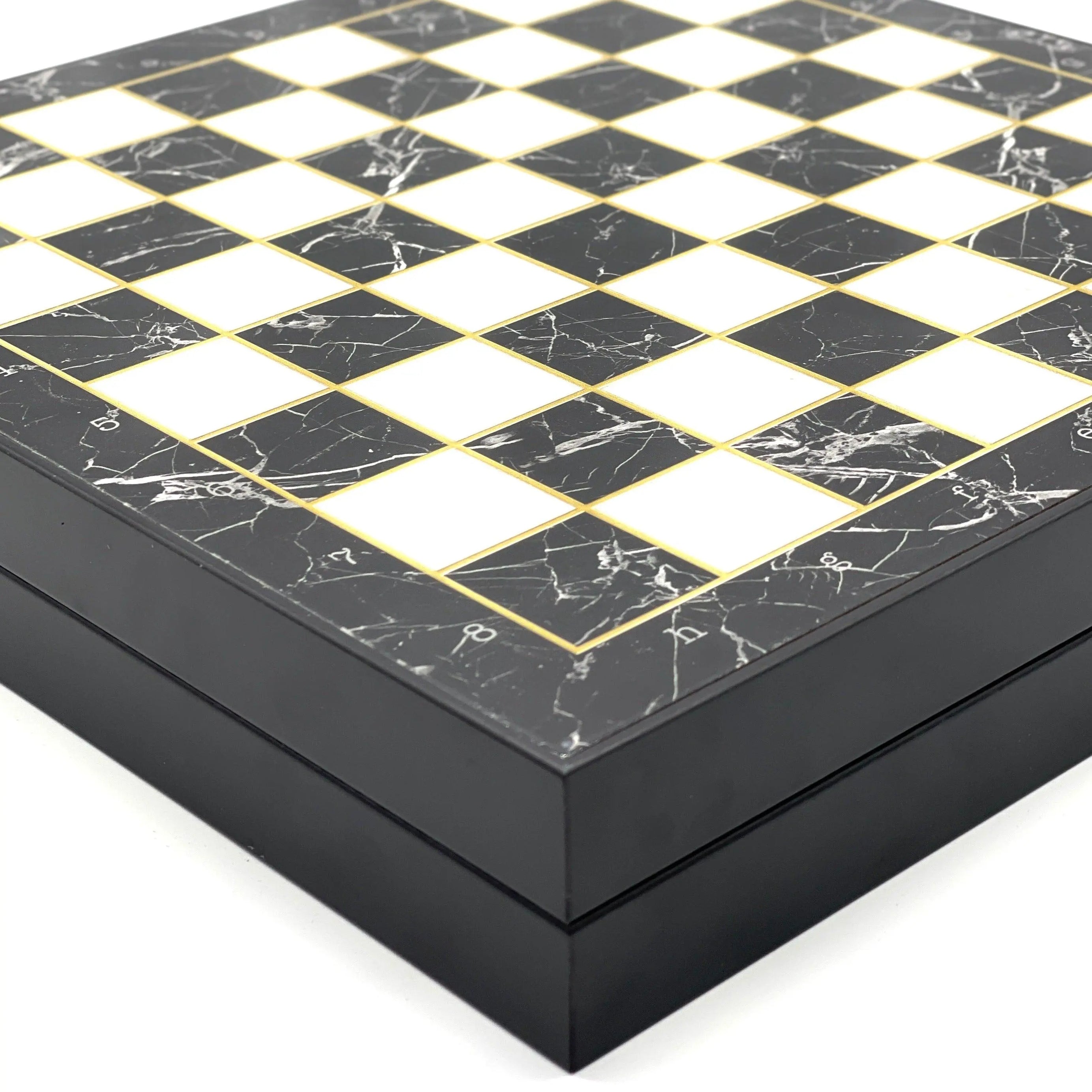 Zombie Series Polyester Chess Pieces Set With Marble Patterned Folding Chess Set - AsyaWoodArt