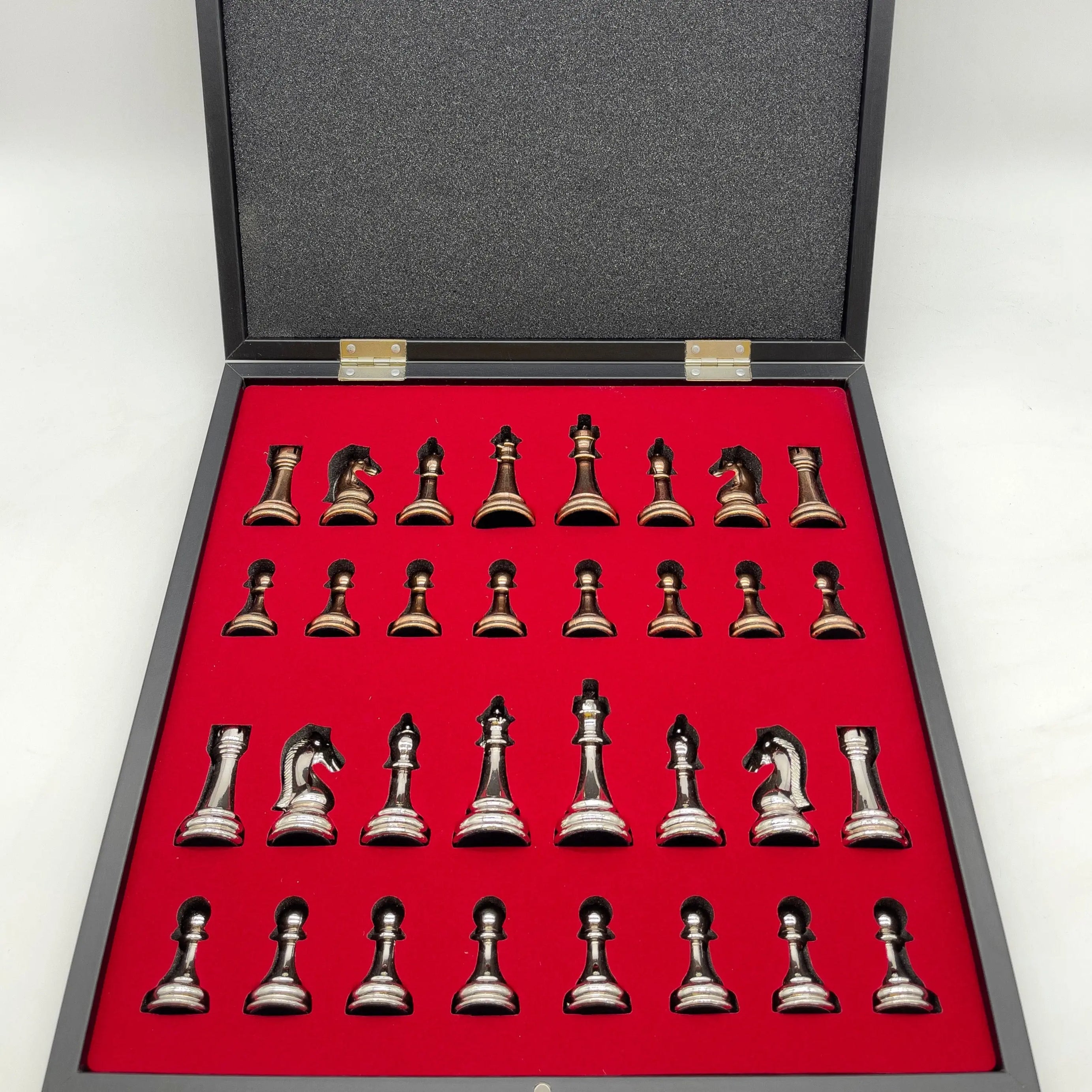 VIP Personalized Marble Patterned Chess Set with Metal Chess Pieces Set